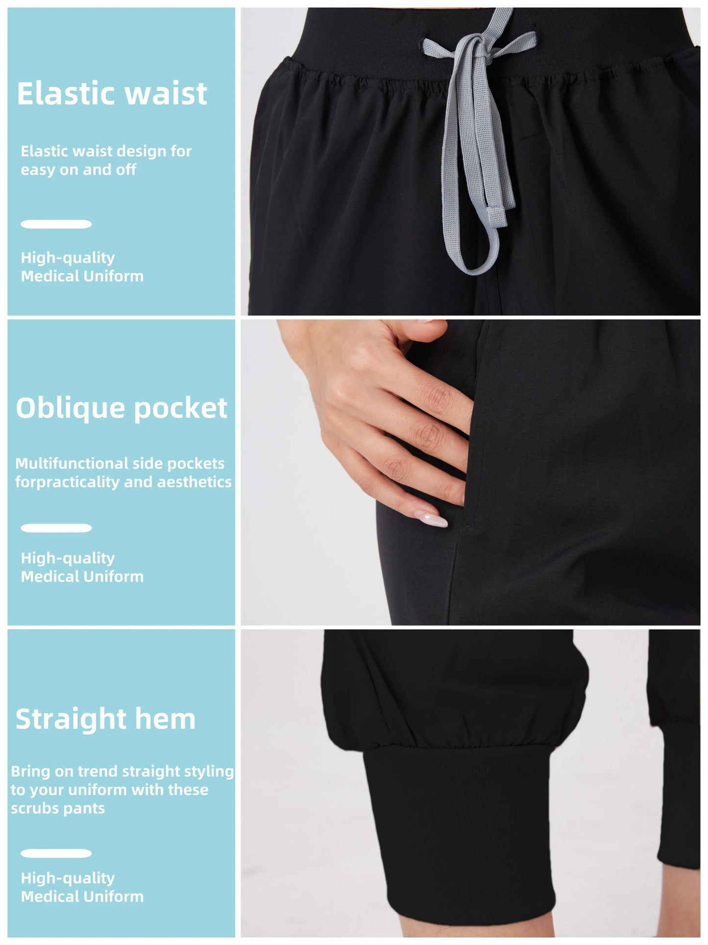 Cralom Anti-Wrinkle Nurse Scrubs Set with Pockets