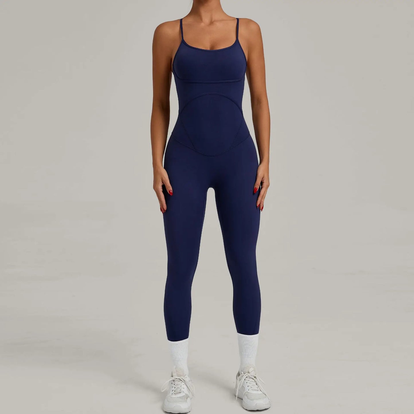 Cralom Cross Back Jumpsuit Yoga Set Gym Running Fitness Hip Lift Kit