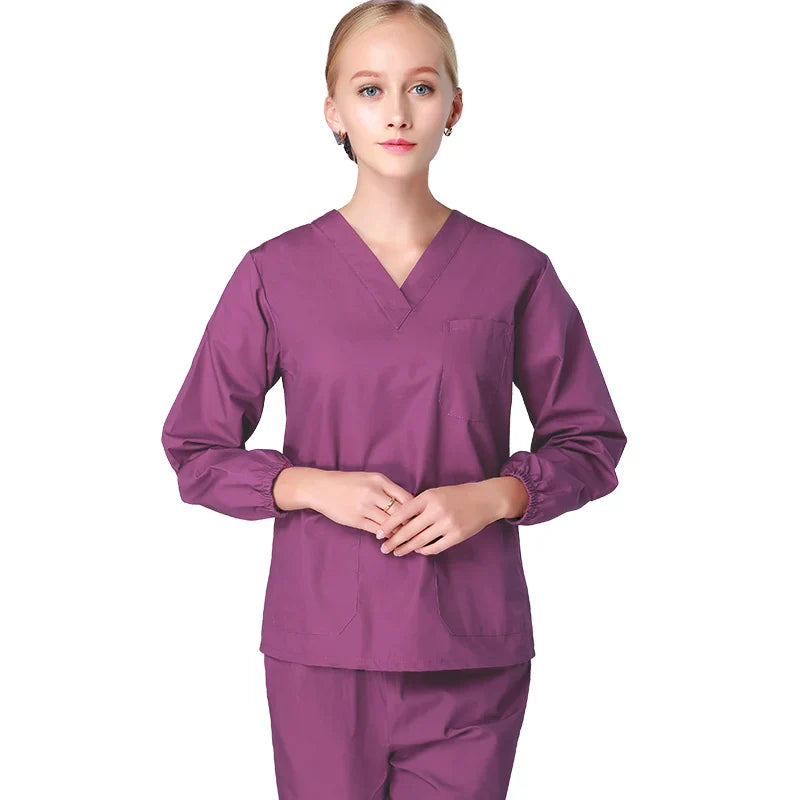 Cralom Cotton Nursing Scrubs Set - Hospital Medical Workwear