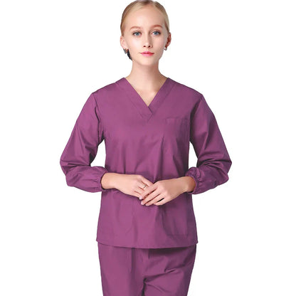 Cralom Cotton Nursing Scrubs Set - Hospital Medical Workwear