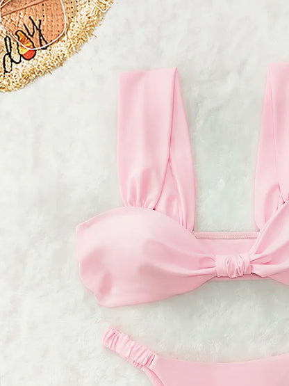 Cralom 2025 Split High Waist Bikini Set - Summer Swimwear Fashion