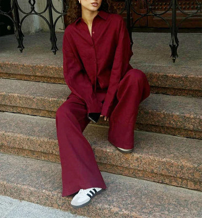 Cralom Spring 2025 Fashion Blouse & Pant Set