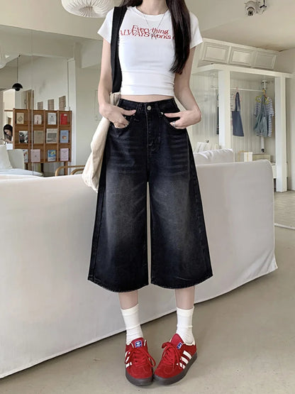 Cralom High Waist Plus Size Straight Leg Jeans for Women - Summer Collection