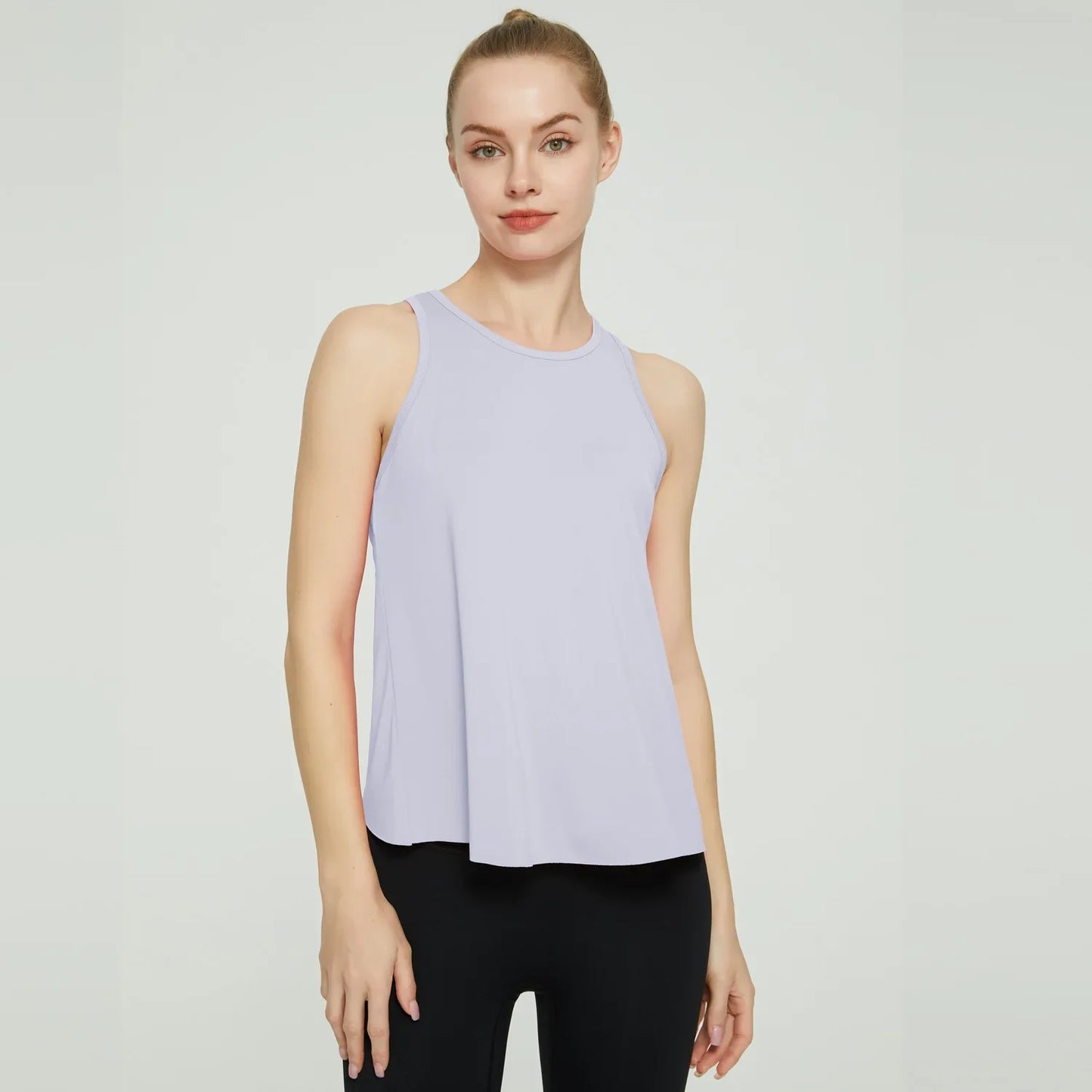 Cralom Women's Fitness Crop Tank Top, Quick Dry Sport Vest for Gym Workouts
