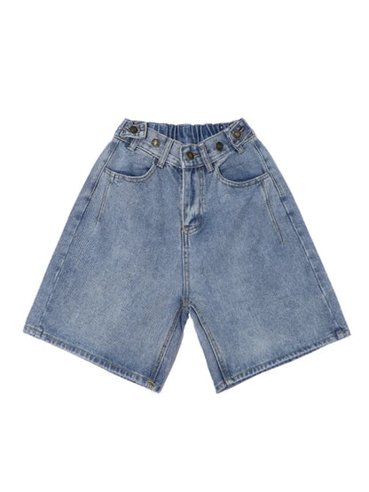 Cralom Sweet Washed Wide Leg High Waist Jeans - Y2K Style