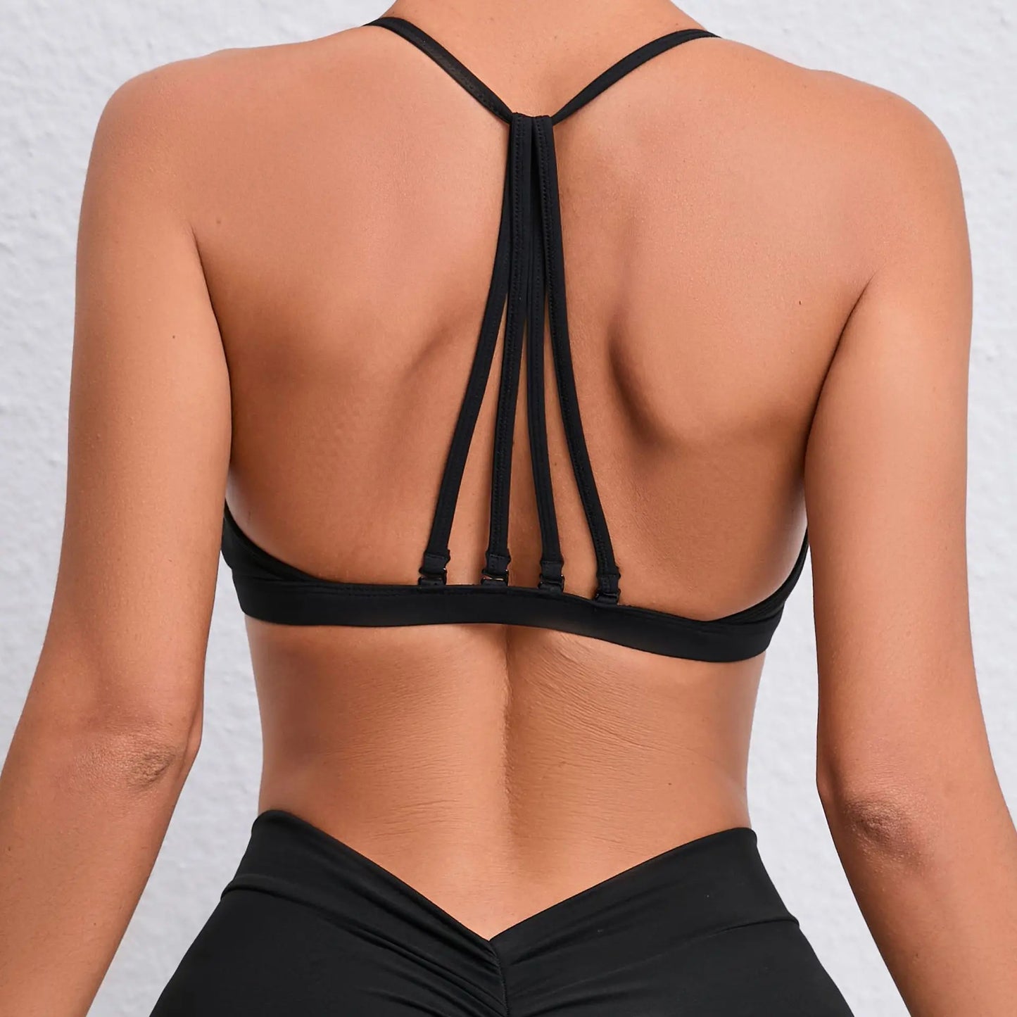 Cralom Seamless Racerback Yoga Bra - High Support & Sweat-Wicking