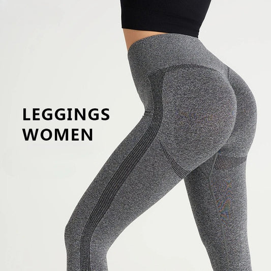 Cralom High Waist Yoga Pants Women Sports Leggings Hip Lift Gym Tights