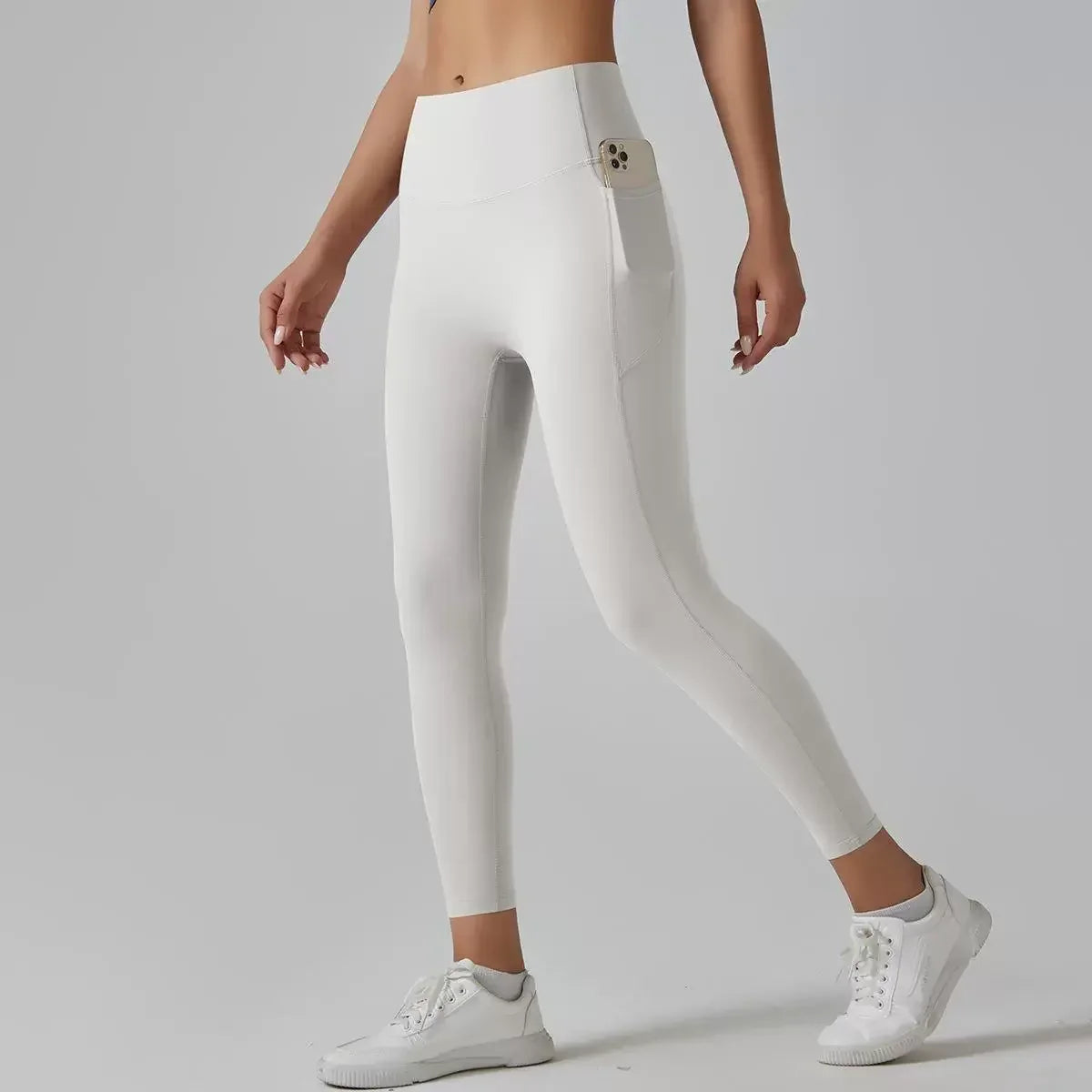 Cralom High Waist Yoga Pants with Side Pockets & Hip Scrunch