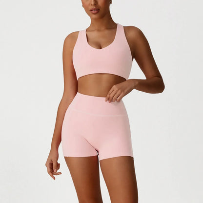 Cralom Naked Sensation Yoga Set: Sports Bra & High Waist Leggings