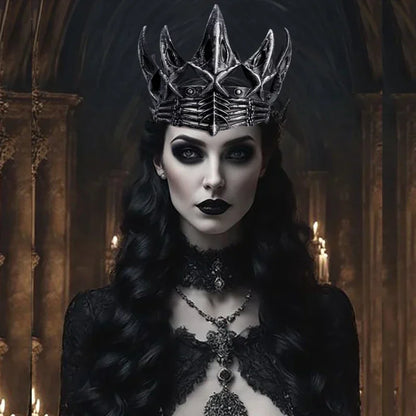 Cralom Crow Crown Headband for Halloween Party Cosplay Snow White Hunter Costume
