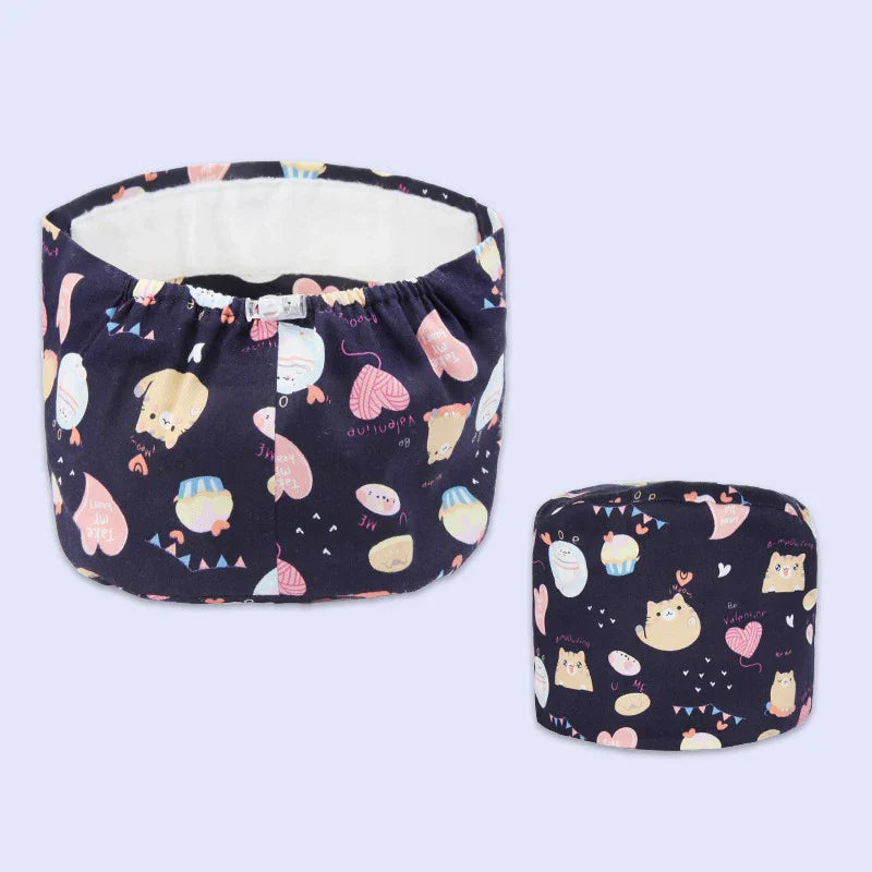 Cralom Women's Cat Print Doctor Hat for Pediatrics & Veterinary Clinics