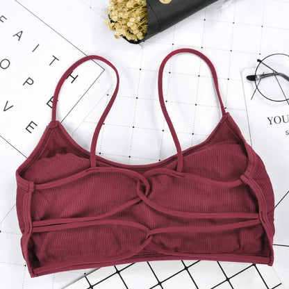 Cralom Strappy Yoga Sports Bra: Stylish Comfortable Workout Top for Women