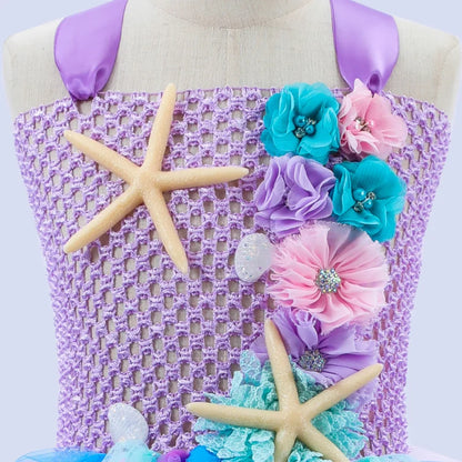 Cralom Mermaid Princess Tutu Dress - Ocean Themed Party Costume
