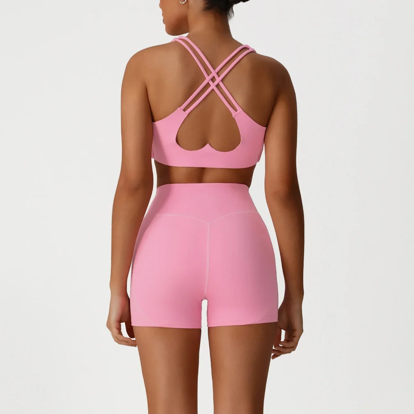 Cralom Naked Sensation Yoga Set: Sports Bra & High Waist Leggings