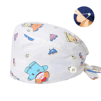 Cralom Cotton Surgical Hat for Nurses