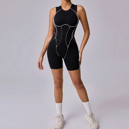 Cralom Yoga Jumpsuit: Hip-lifting, Hollow-out Splicing One-piece Fitness Set for Women