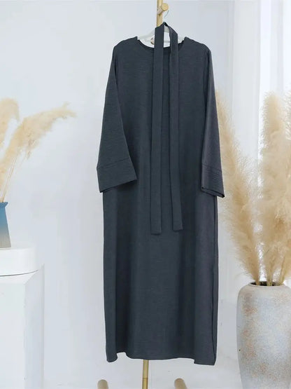 Cralom Ramadan Eid Abaya Dubai Modest Dress Muslim Prayer Kaftan Robe