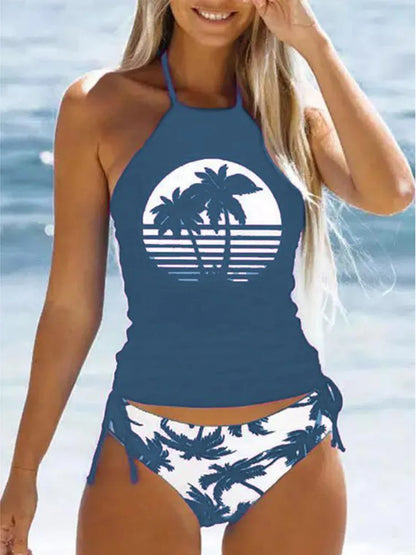 Cralom 2024 Tankini Bikini Set - Women's Halter Two-Piece Swimsuit