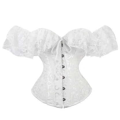Cralom Lace Corset Top - Women's Shapewear Waist Trainer & Body Shaper Top