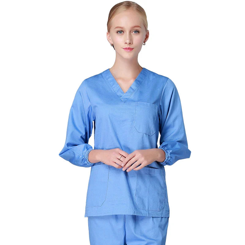 Cralom Cotton Nursing Scrubs Set - Hospital Medical Workwear