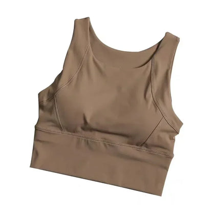 Cralom Shockproof Yoga Bra for Women, Quick Dry Gym Crop Top, Running Workout Bra