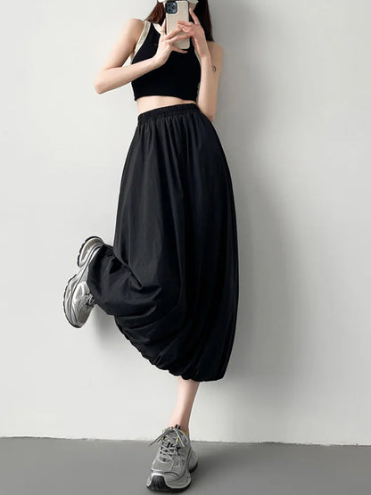 Cralom Vintage Streetwear Casual Skirts | High Waist Ball Gown | 2025 New Spring Summer