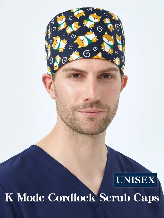Cralom Shiba Inu Surgeon Scrub Cap - Unisex Surgical Hat in Cute Design
