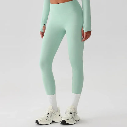 Cralom Seamless High Waist Yoga Pants for Running Outdoor Workout