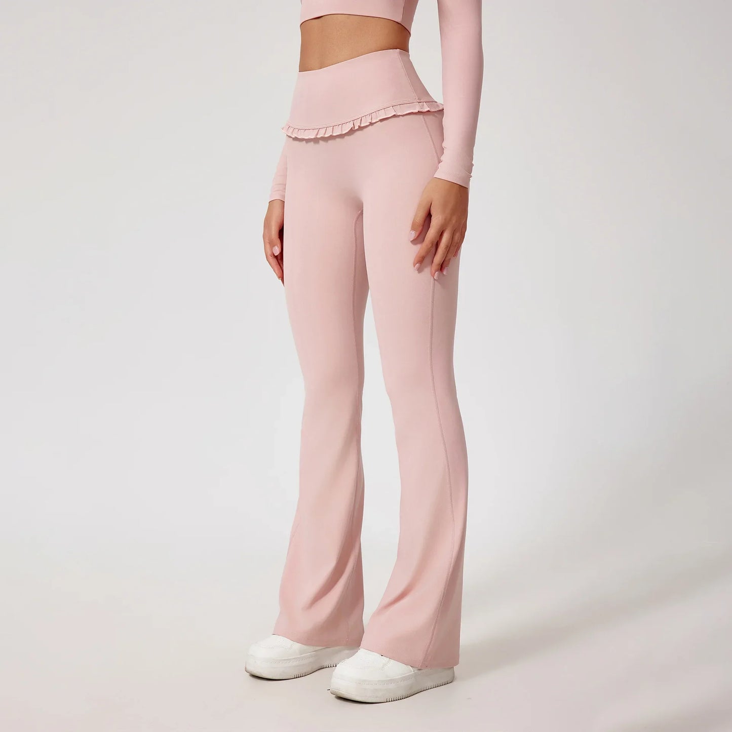 Cralom Fitness Long Sleeve Square Neck Yoga Top Gym Sportswear