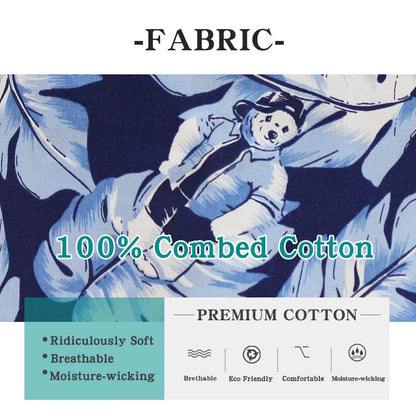 Cralom Cartoon Print Surgical Hat for Veterinary Care and Nursing