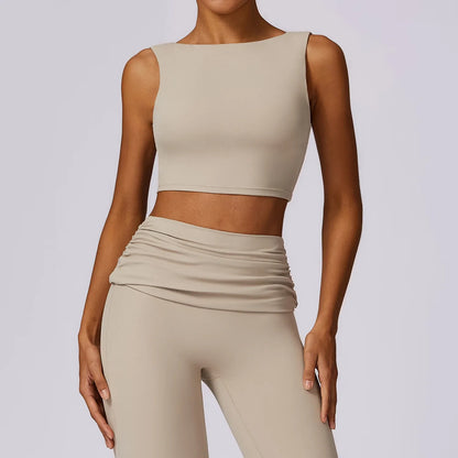 Cralom High Support Sports Bra Vest for Women - Impact Workout Yoga Tank Top