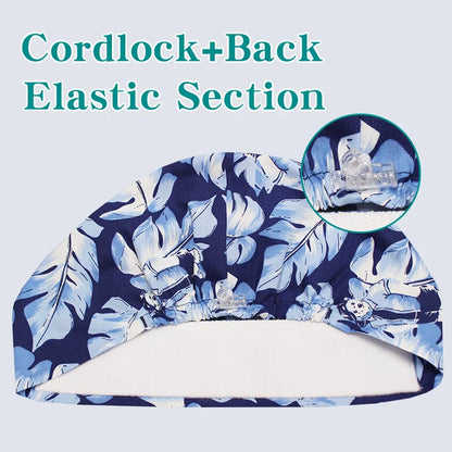 Cralom Cartoon Print Surgical Hat for Veterinary Care and Nursing