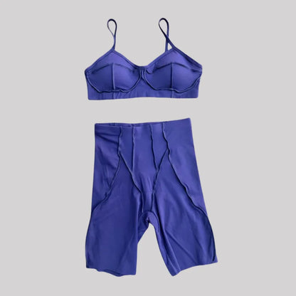 Cralom Seamless Yoga Set: Backless Sports Bra & Hip-lifting Leggings, Fitness Gym Outfit