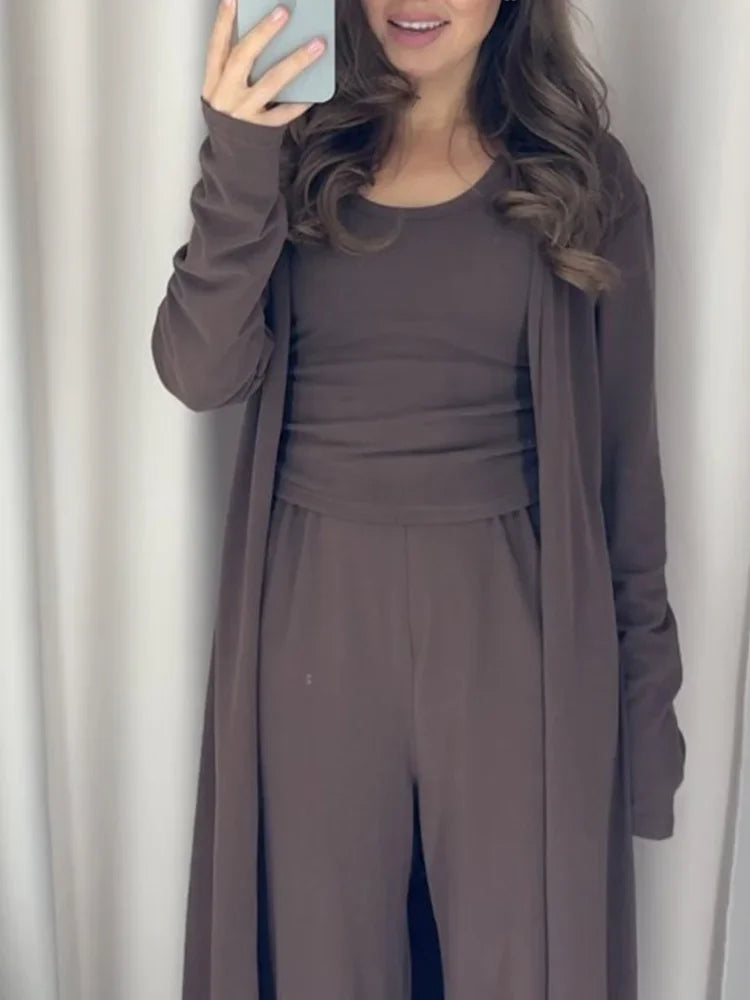 Cralom 3-Piece Summer Club Set: Jacket, Vest, Wide-Leg Trousers