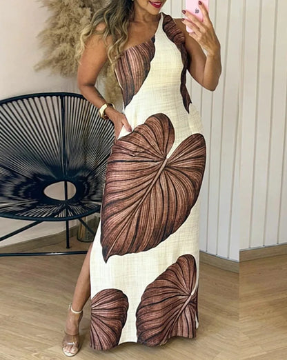 Cralom Printed Sleeveless Sexy Slim Fit Dress Summer 2025