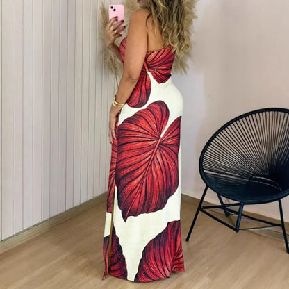 Cralom Printed Sleeveless Sexy Slim Fit Dress Summer 2025