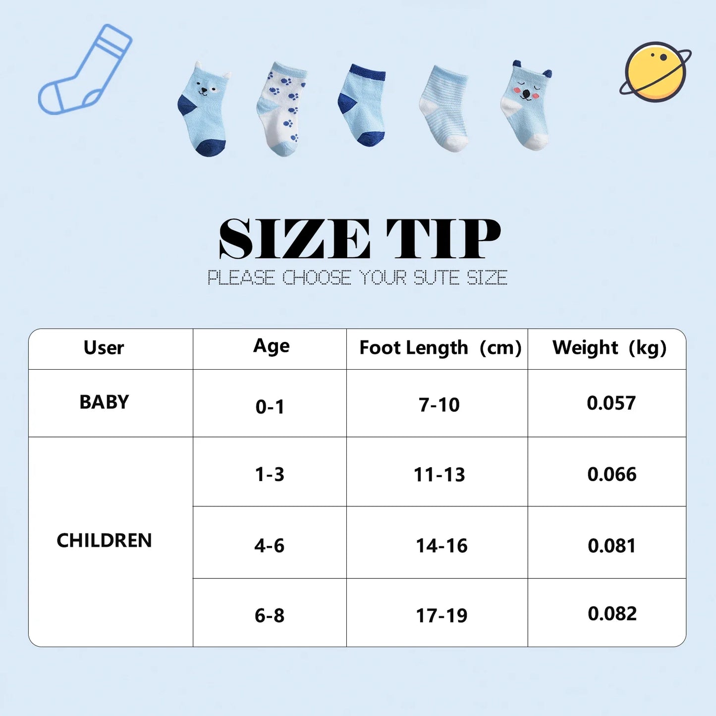 Kids Cotton School Socks Set 100% Breathable Anti-Slip Casual Sports by Cralom