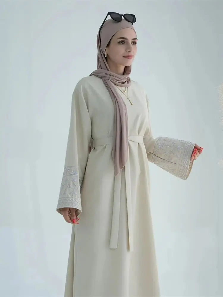 Cralom Black Eid Abaya Modest Dress for Muslim Women