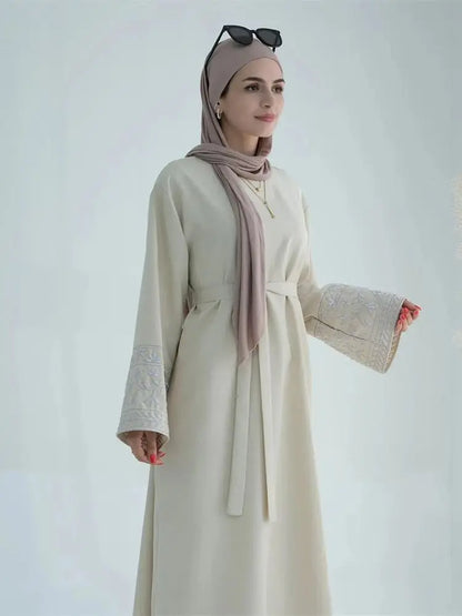 Cralom Black Eid Abaya Modest Dress for Muslim Women