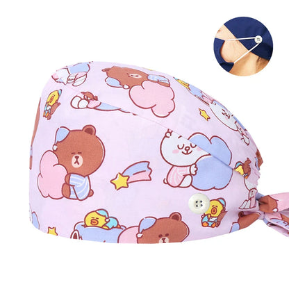 Cralom Cotton Surgical Hat for Nurses