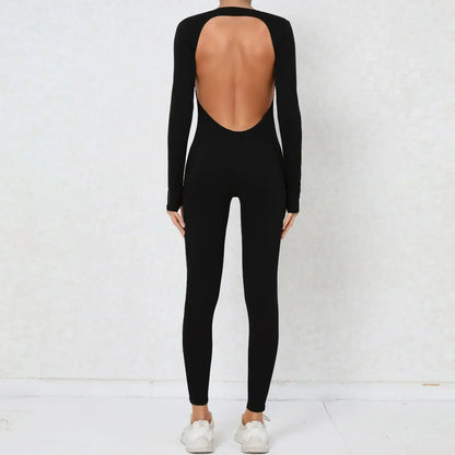 Cralom Backless Yoga Jumpsuit: Sexy One-Piece Butt-Lifting Bodysuit for Women