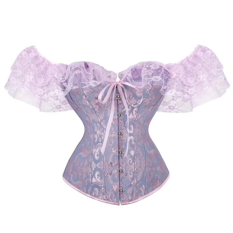 Cralom Lace Corset Top - Women's Shapewear Waist Trainer & Body Shaper Top