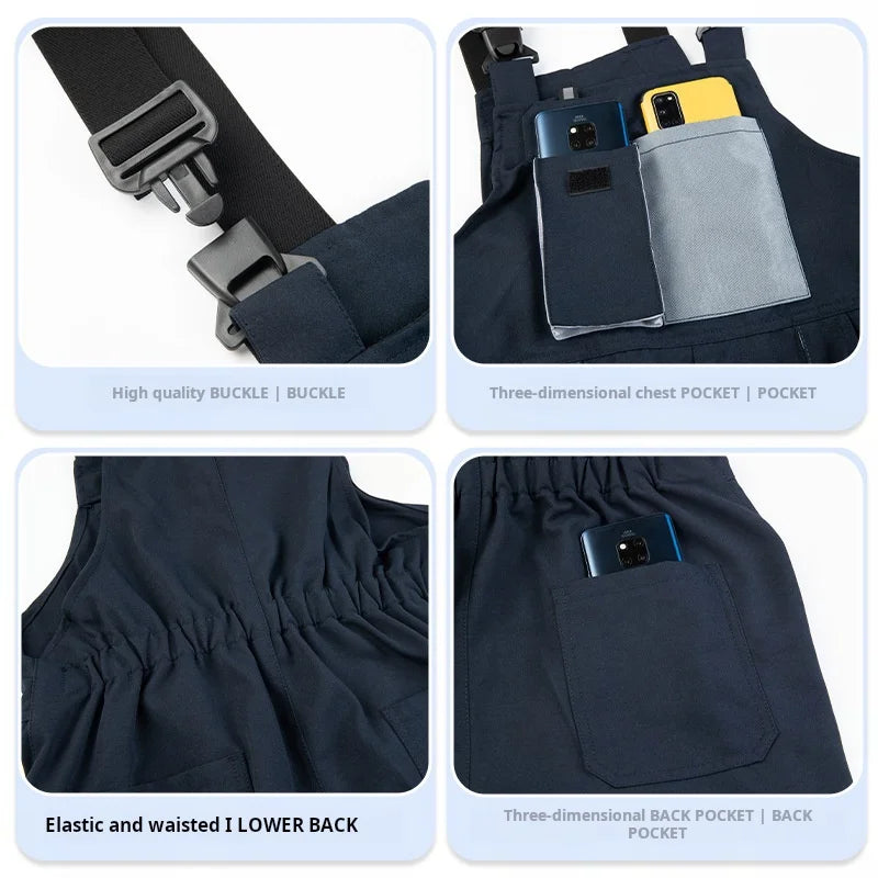 Cralom Heavy-Duty Jumpsuit with Durable Pockets for Maintenance & Safety