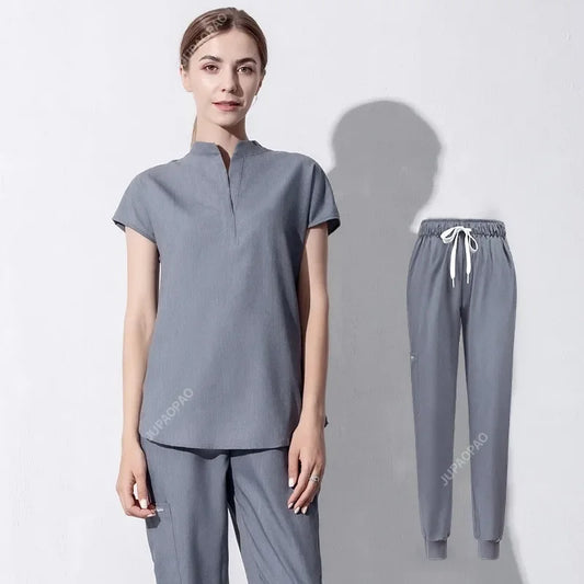 Cralom Women's Short Sleeve Scrub Set - Professional Medical Attire