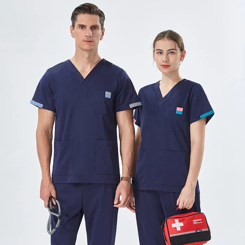 Cralom Unisex Medical Surgical Scrubs Set for Veterinary Workwear