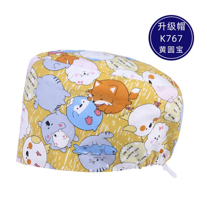 Cralom Cotton Scrub Cap - Unisex Surgical Hat for Healthcare Pros