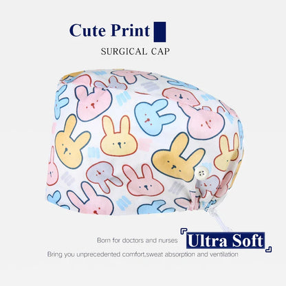 Cralom Cotton Scrub Caps - Unisex Nursing Surgical Medical Hat for Stylish Professionals