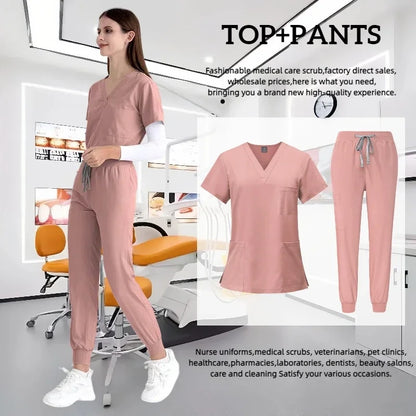 Cralom Spa Doctor Nursing Tunic Set: Scrubs Top + Pant