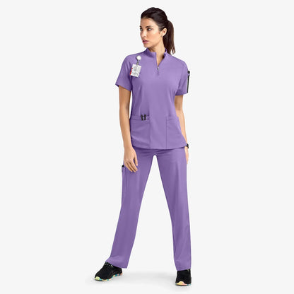 Cralom V-Neck Scrub Set: Top & Pant for Medical Nurses | Modern Hospital Uniform