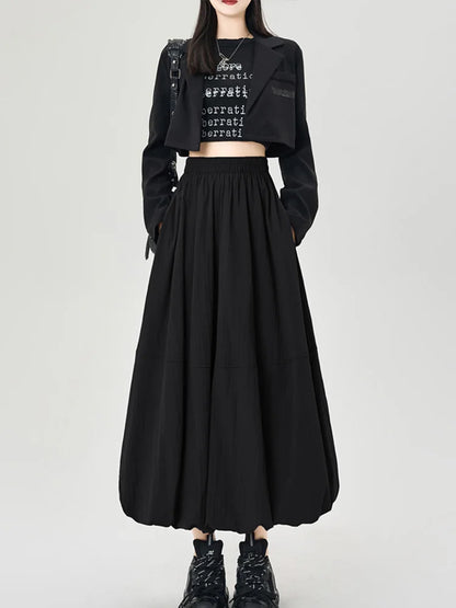 Cralom High Waist A Line Lantern Skirt - 2025 New Collection